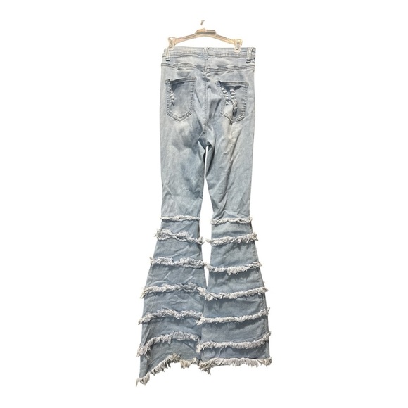JC JQ hi rise distressed festival fringe denim pants - Picture 5 of 7